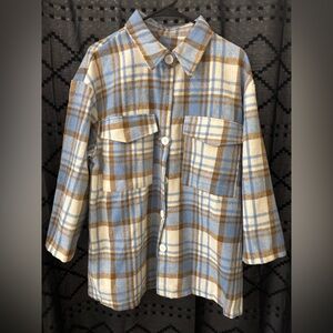 SHEIN Plaid Shacket